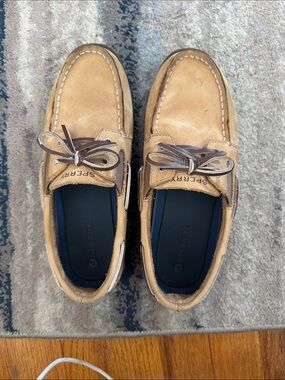 Boys Size 6 Sperry Light Brown Leather Boat Shoes